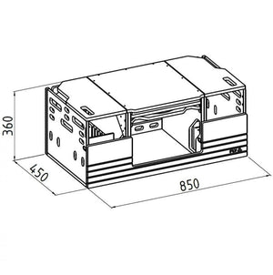 schéma dimensions caisson aménagement