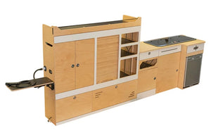 Box aménagement intérieur de van en bois pour véhicule en L2