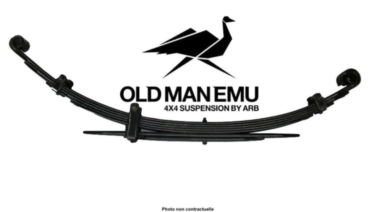 Lame de suspension Old Man Emu noire avec logo oiseau