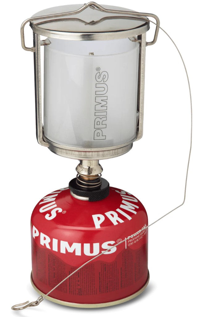 Lanterne en verre primus duo avec gaz rouge
