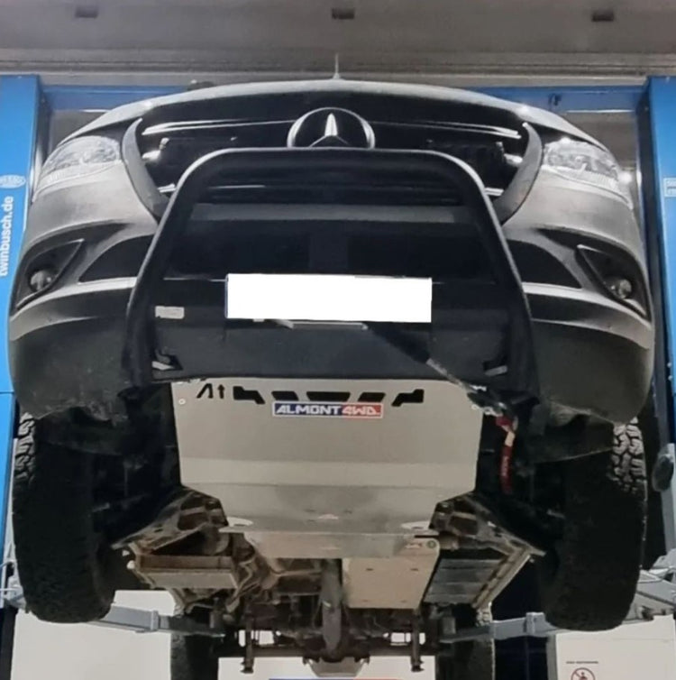 Mercedes sprinter sur un pont avec une protection Almont en dessous