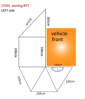 Auvent 4x4 Circulaire Campboss 270° XL - Auto-Portant