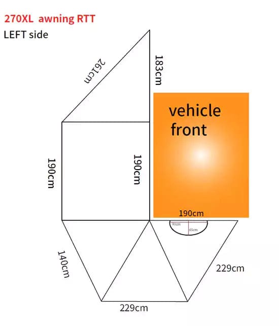 Auvent 4x4 Circulaire Campboss 270° XL - Auto-Portant