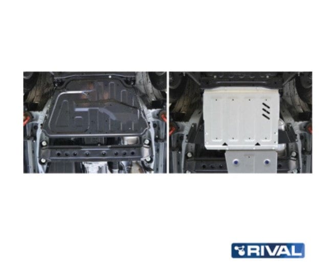 Blindage RIVAL - Boite de Vitesse - Aluminium 3mm - Mitsubishi Pajero 1999+