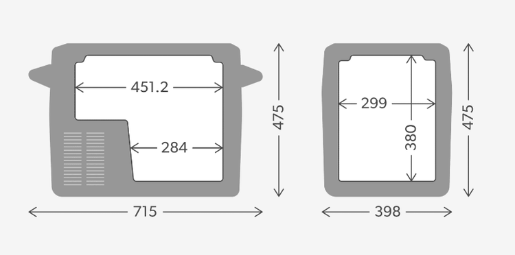 Frigo/glacière Dometic à compresseur - 44L - CFF - (12/24 100-240V)