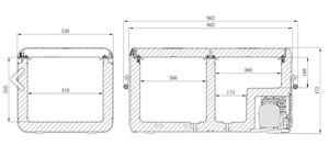 Frigo/glacière Dometic Double Zone à compresseur - 93L - CFX3 - (12/24 100-240V)