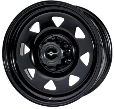 Jante acier GOSS Triangular (taille et couleur au choix) - Jeep Grand Cherokee WG/WJ Noire - 7x17 5x127 ET20 CB71.6