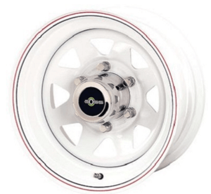 Jante GOSS triangular blanche 7x15 6x139.7 ET-6 CB110 - Nissan Patrol Y61