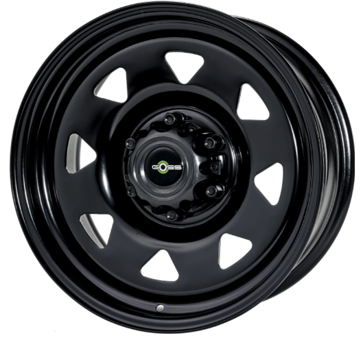 Jante GOSS Triangular Noire II (taille au choix) - Nissan Navara D23 NP300 7x16" - 6x114.3 - ET18 - CB66.1