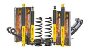 Kit suspension flou OME jaune et noir sur fond blanc