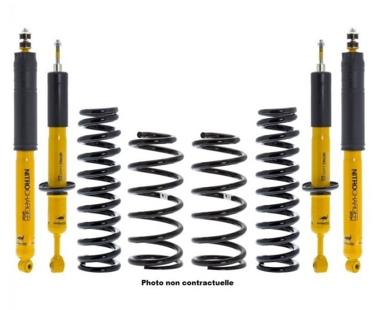 Kit suspension OME jaune et noir avec un fond blanc