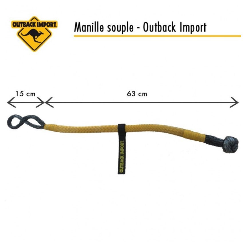 Manille souple Outback Import qui mesure 78cm de long