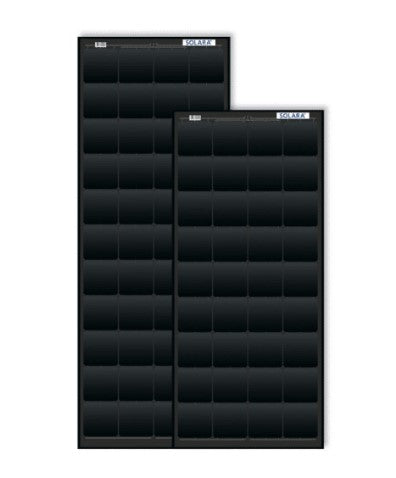 panneaux solaires noirs (paire) présentés sur fond blanc