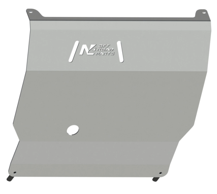 plaque de protection en aluminium sur fond blanc de marque N4 offroad