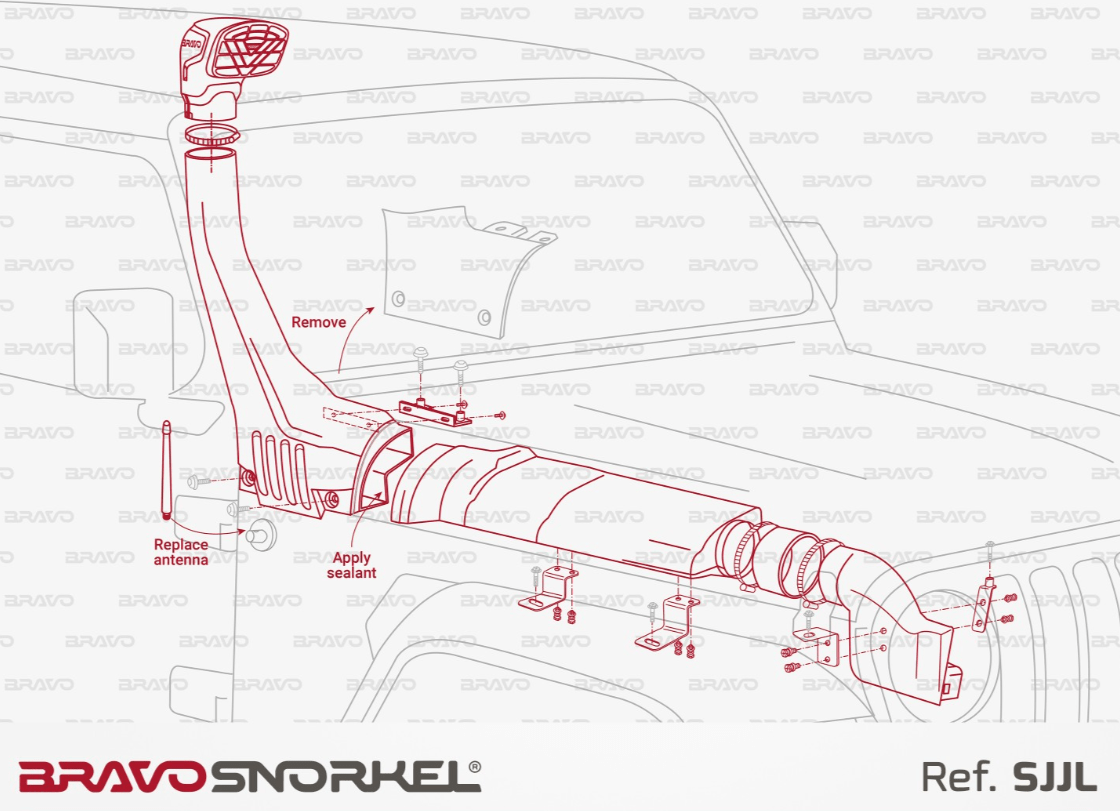 Snorkel Bravo 4x4 - Jeep Wrangler JL