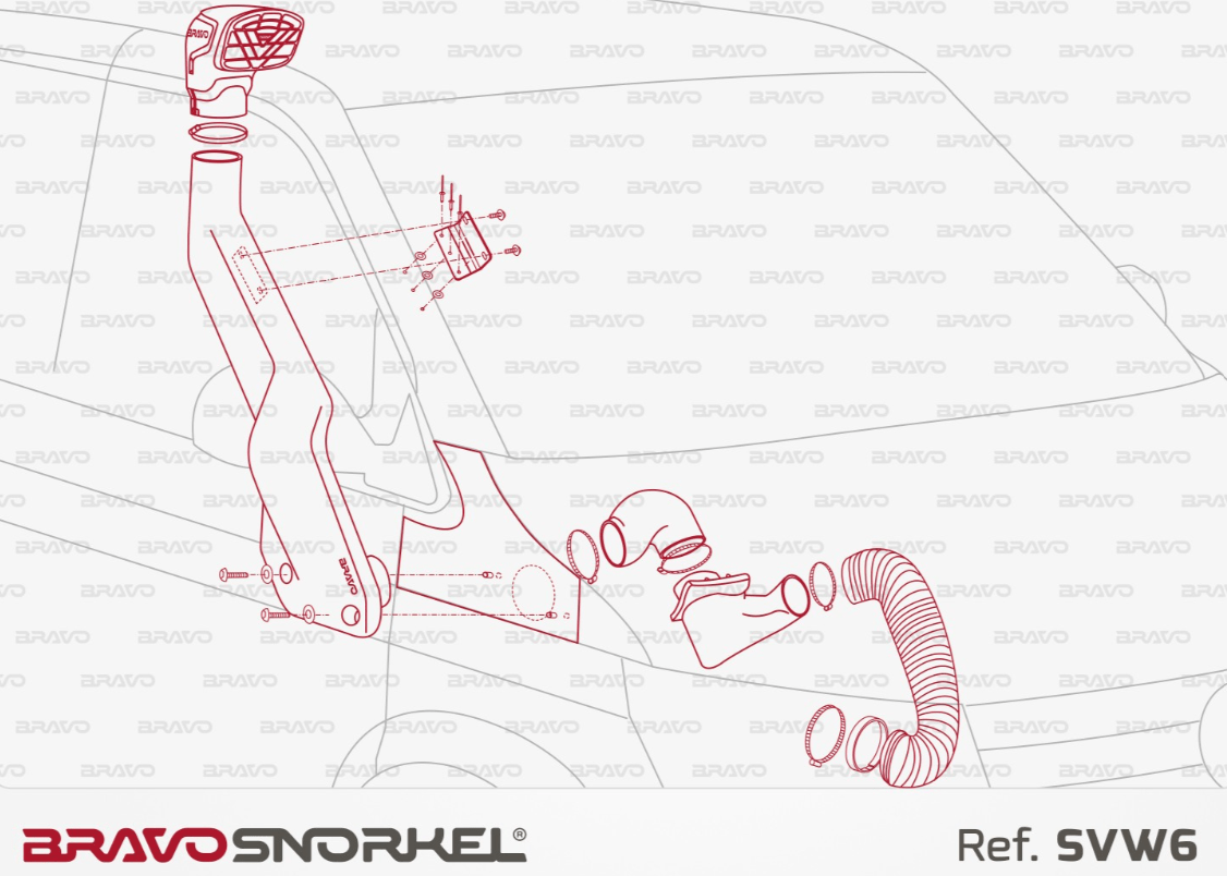 Snorkel Bravo 4x4 - Volkswagen Transporter T5/T6