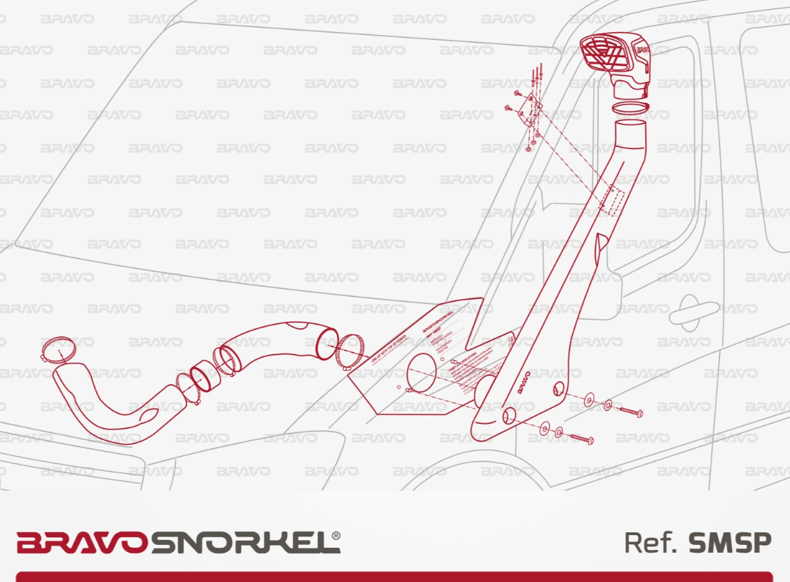 plan de montage d'un snorkel référence SMSP