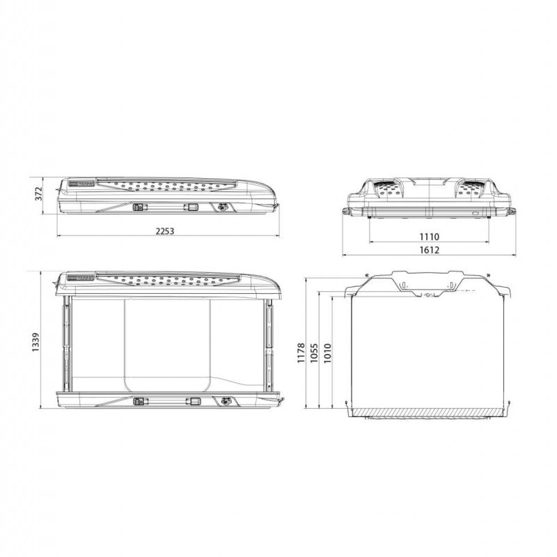 Tente de Toit ARB4x4 Altitude Électrique - Spacieuse et Durable 1370x1870mm