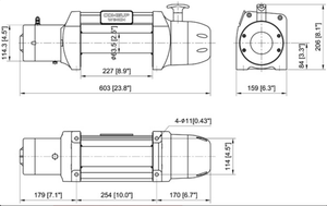 Treuil 4x4 COME UP DS 9.5 RS 12V - corde synthétique