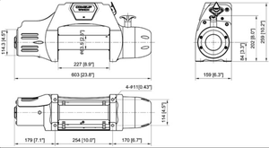 Treuil 4x4 COME UP DS 9.5I 12V - câble acier