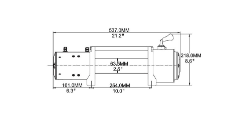 Treuil T-max 4x4 EW-9500 12V 4305kg - câble acier