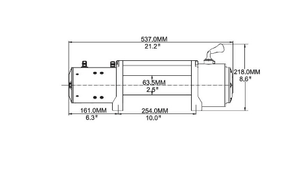 Treuil T-max 4x4 EW-9500 12V 4305kg - câble acier