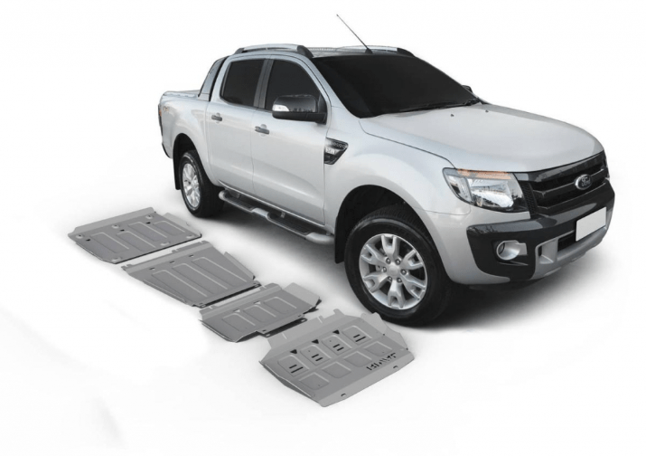 4 blindages RIVAL - Alu 6mm - Ford Ranger 2011 - 2018