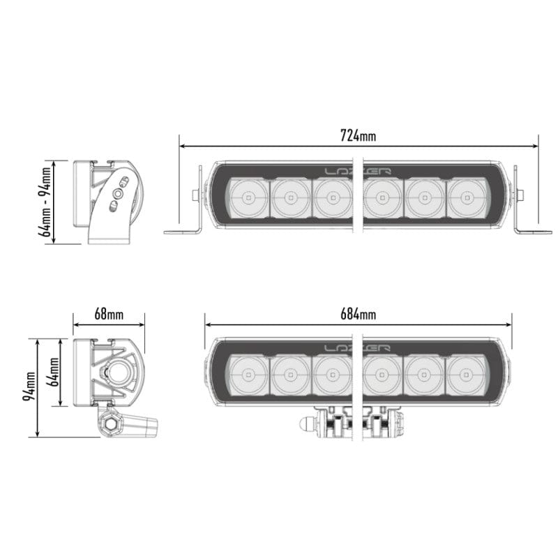 Barre 16 LED - Lazer Evolution - Non homologué CE