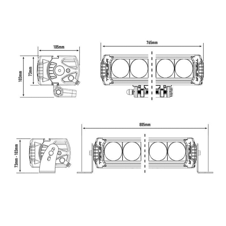 Barre 16 LED - Lazer Triple-R 16 Elite - Non Homologuée CE