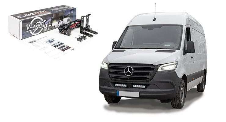 Kit 2 barres 6LEDs Vision-X face avant Mercedes Sprinter 2018+