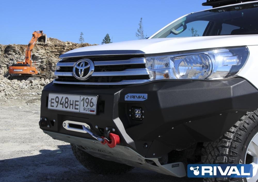 Parechocs Avant Rival en Aluminium - Toyota Hilux 2016-2020 sans Phares LED