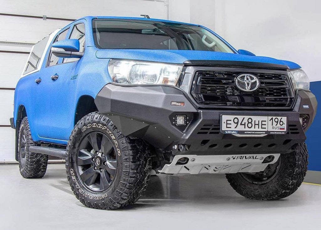 Parechocs Avant Rival en Aluminium - Toyota Hilux Invincible 2019+ avec phares LED