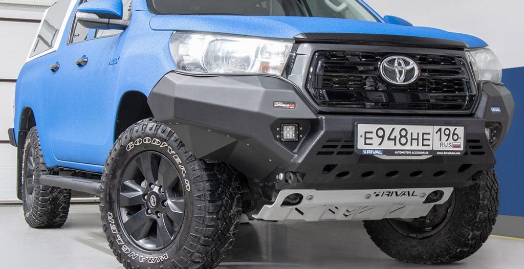 Parechocs Avant Rival en Aluminium - Toyota Hilux Invincible 2019+ avec phares LED