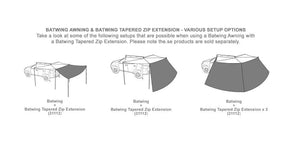 Paroi/mur trapézoïdale - Auvent Batwing Compact RHINORACK