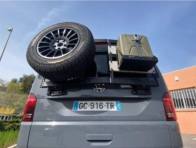 Porte roue et porte tout N4 Offroad sur Hayon pour Volkswagen Transporter