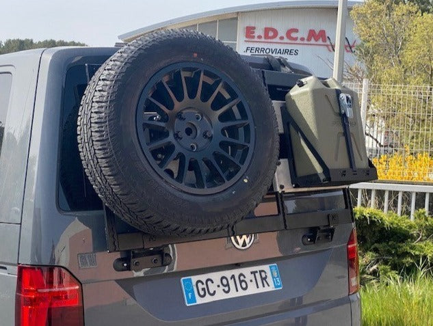 Porte roue / porte tout sur hayon pour Volkswagen Transporter T6 - GTV-VAN